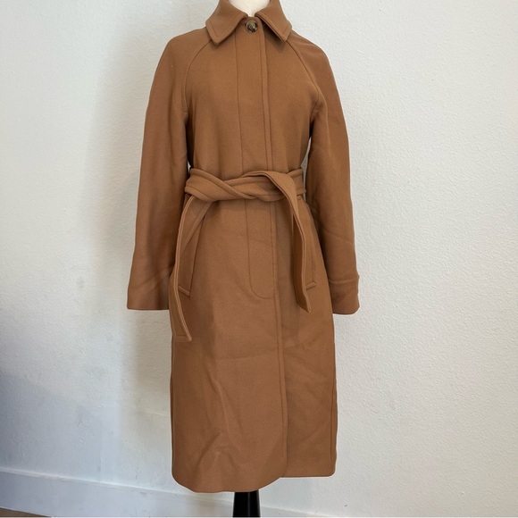 Mango MNG woolen coat with belt bloggers influencer favorite - Picture 8 of 16